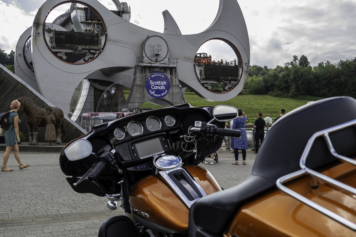 Harley at the Falkirk Wheel