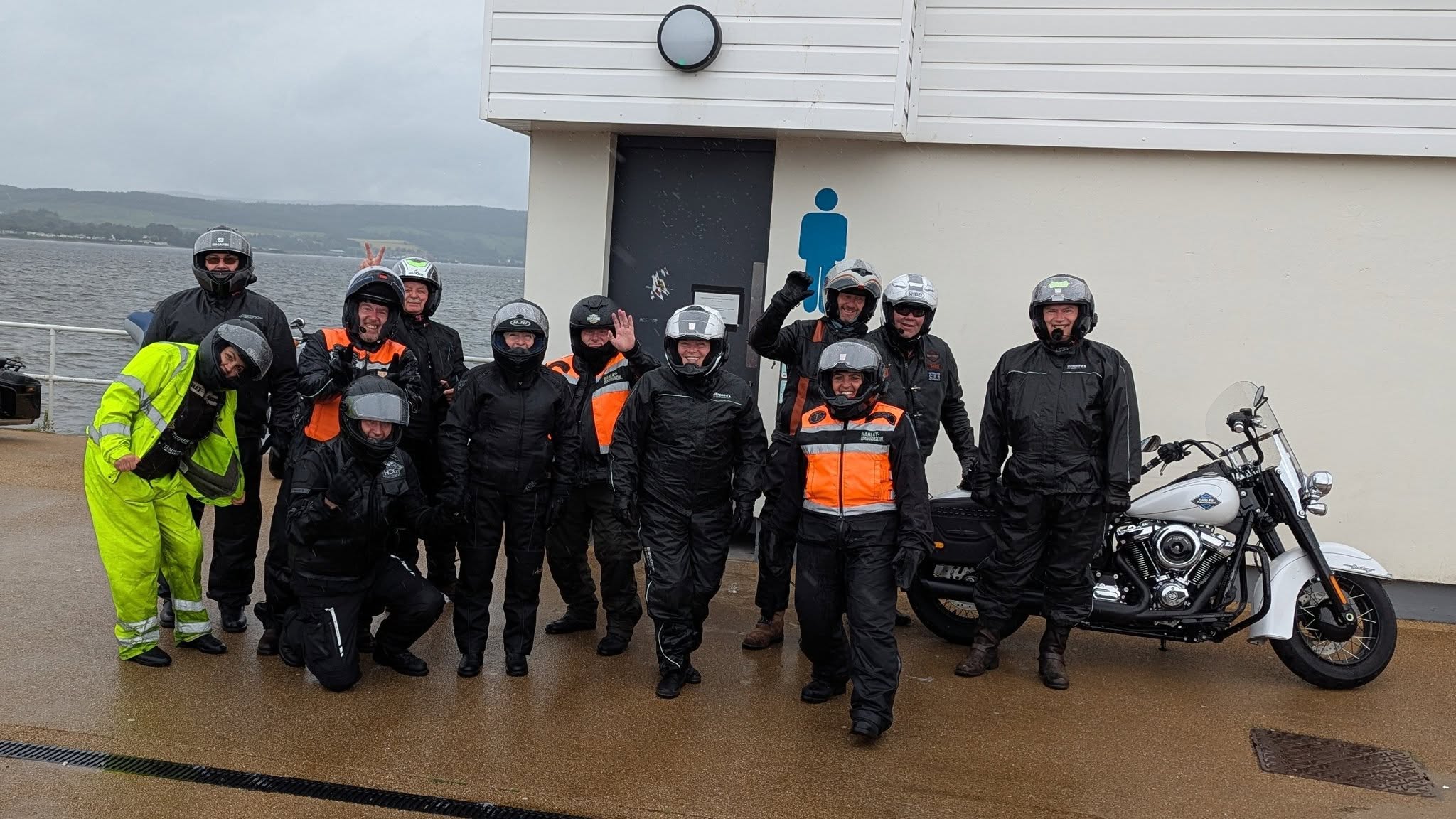 Chapter members at a wet Cairndow